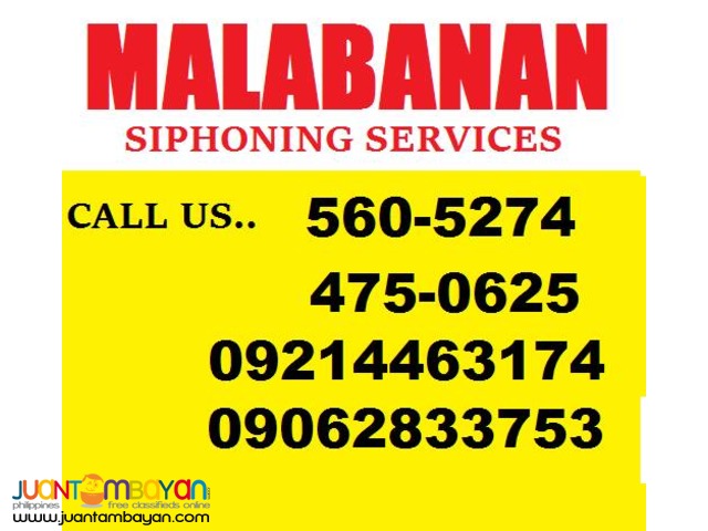 BEST FOR SIPHONING AND DECLOGGING SERVICES 475-0625/09128599915