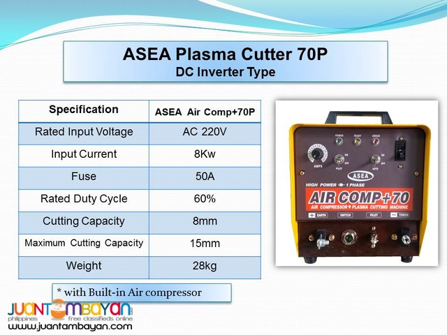 ASEA Plasma  Cutter 70P DC Inverter Type Welder