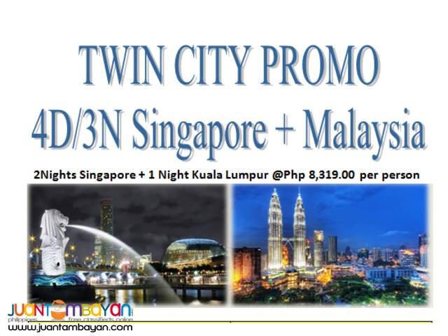 4Days and 3Nights Singapore + Malaysia TWIN CITY Tour 