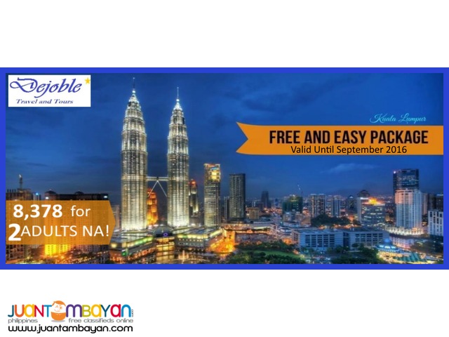 3D2N Malaysia - KL Free and Easy  8,378 for 2 ADULTS NA!