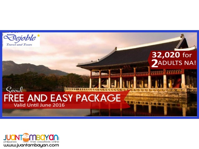 3D2N Korea - Seoul Free and Easy: 32,020 for 2 ADULTS NA!