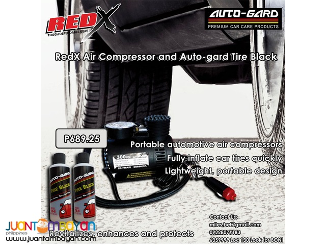 Air Compressor + Tire Black Air Compressor + Tire Black
