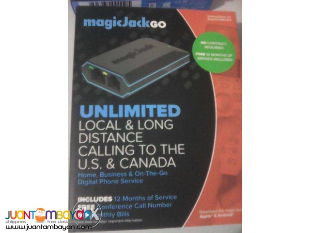  Magic Jack Go VoIP (Latest Model) plus 12 Months FREE Service Included