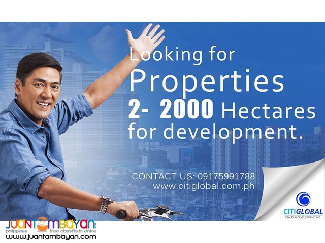 We are looking for properties 2-2000 hectares in GUIMARAS