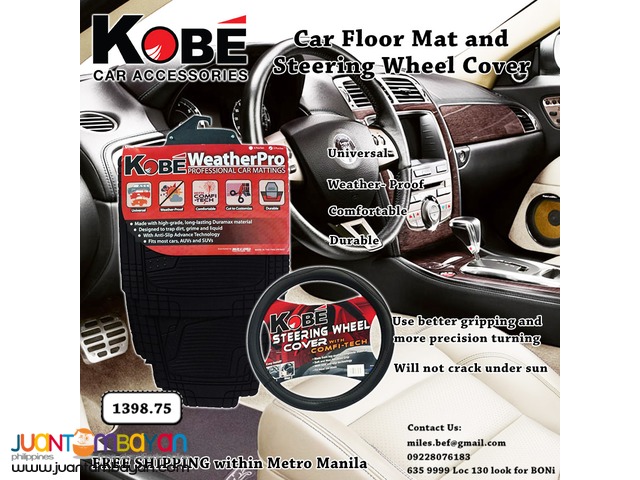 Kobe Car Mattings + Kobe steering Wheel Cover