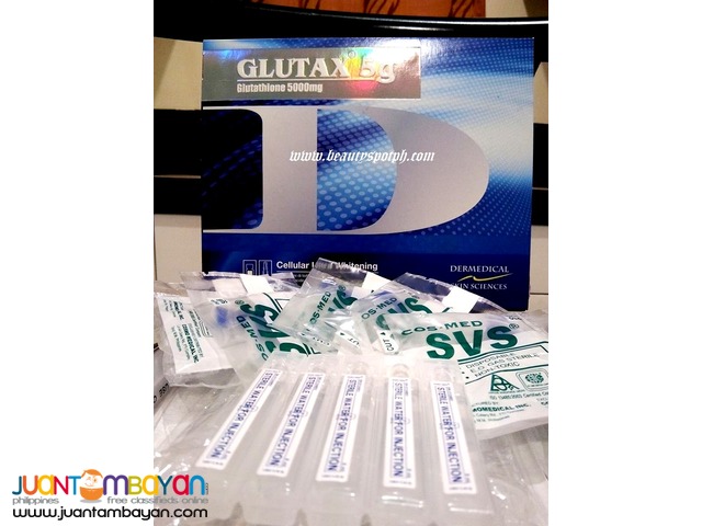 Blue Glutax 5g Glutathione IV Complete Set 5000mg x 5