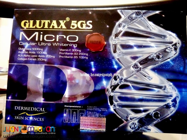 Glutax 5gs Micro Advanced Glutathione IV Complete Set 5000mg x 6 Glutax 5gs Micro Advanced Glutathione IV Complete Set 5000mg x 6