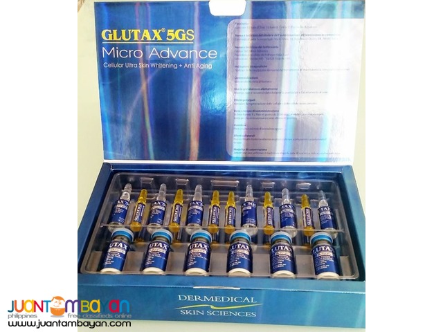 Glutax 5gs Micro Advanced Gluta IV w/EGF Upgraded Complete Set 12vials