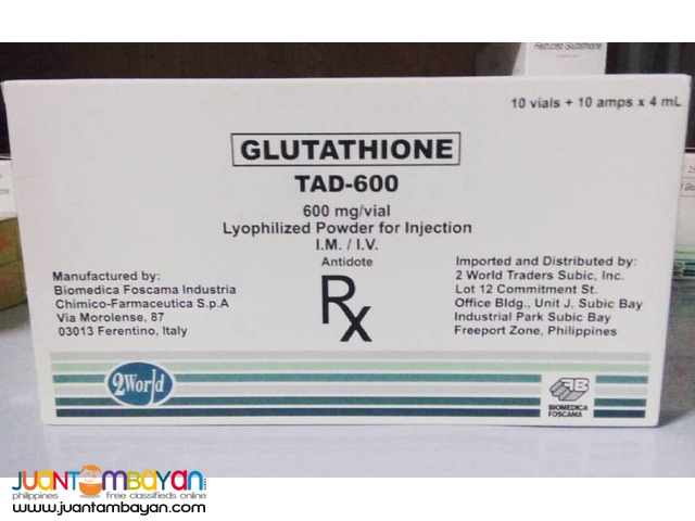 TAD Glutathione IV Complete Set 600mg X 10