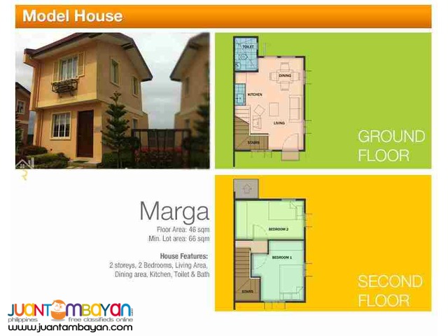 2-Storey Single Attached House for sale as low as P12,983 mo amort