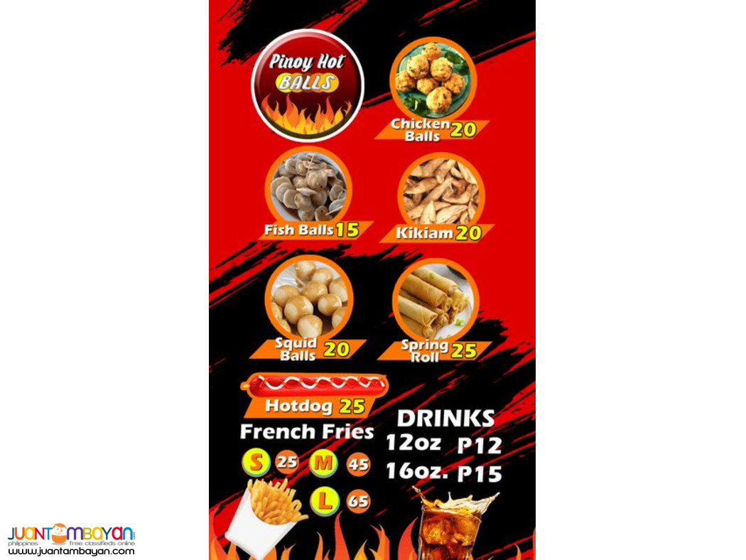 Pinoy Hotballs & Fries Food Cart Franchise 149K Only