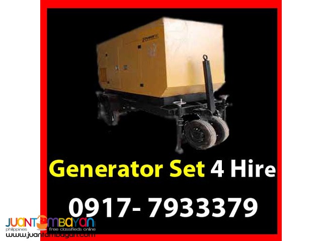 Generator Set Rental Hire Manila Philippines