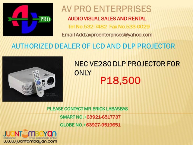Lcd and dlp projectors for sale