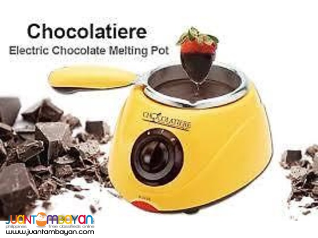 Electric Chocolatiere Fondue Chocolate Melting Pot Machine Set
