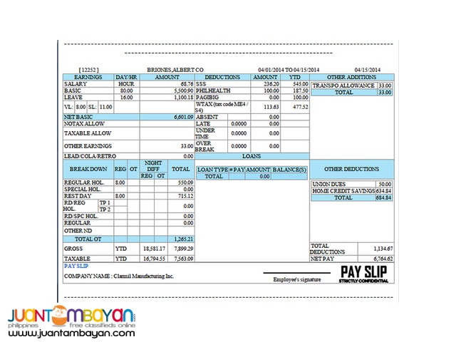 Web Based Payroll Timekeeping HRIS PMS Jobs Training System