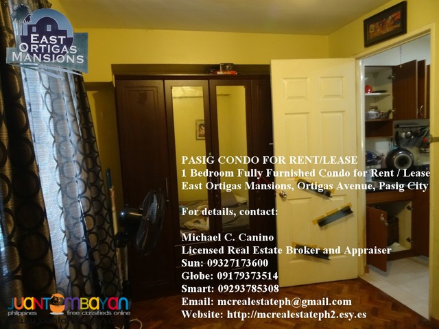 For Rent 1 BR Condo in Pasig nr Ortigas, Mandaluyong, San Juan