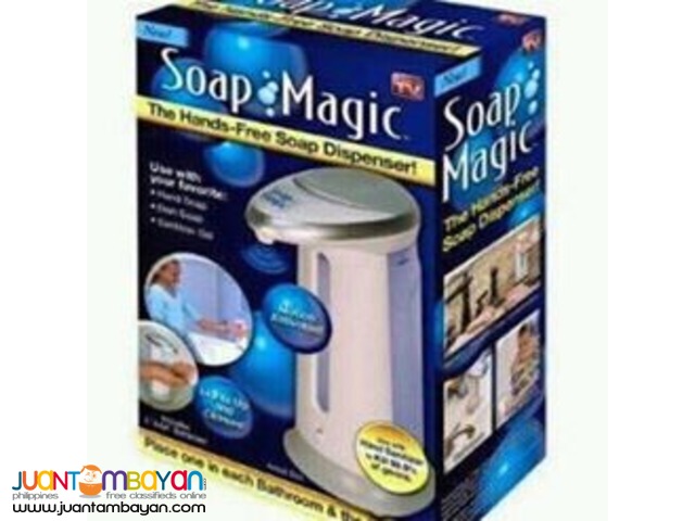 Soap Magic Hands Free Touch-Free Hand Sanitizer Liquid Soap Dispenser