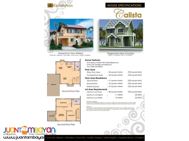 Calista Of Amalfi By Crown Asia – Luxury Homes For Sale In Cavite