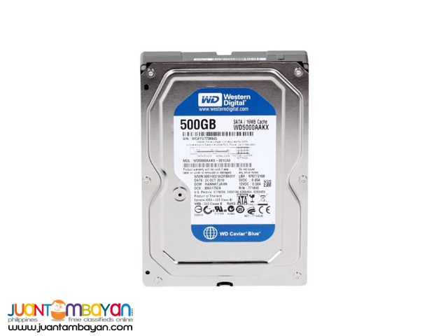 WESTERN DIGITAL 500GB SATA3 INTERNAL HARD DRIVE (BLUE)