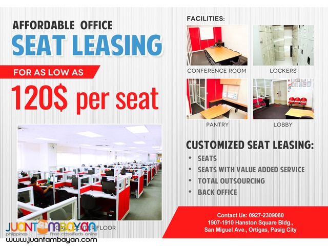 Seat Lease & Seat Leasing or BPO in Ortigas