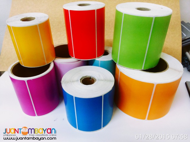 Colored Satin Labels and Barcode Stickers for All Barcode Printers 