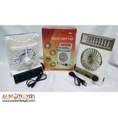 3 in 1 Solar Rechargeable Multi Purpose Fan Light Emergency LED Lamp