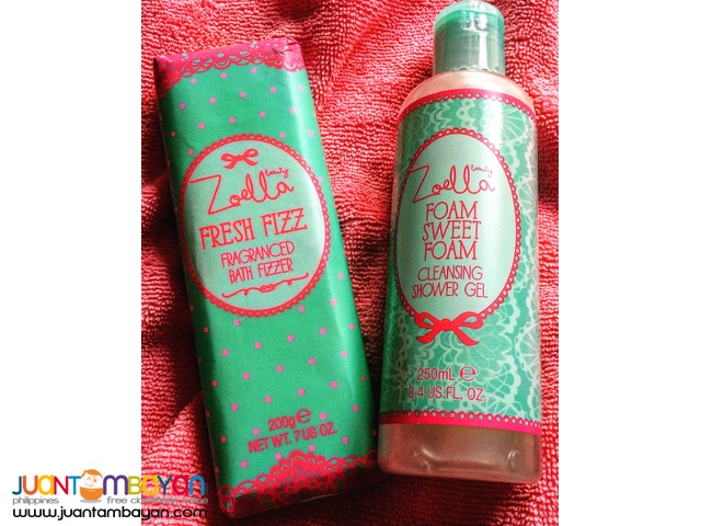 Zoella Bath Fizzer and Shower Gel set