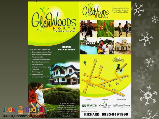 Glenwoods North Sta Maria Bulacan Lots = 5,300/sqm