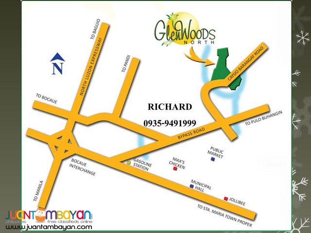 Glenwoods North Sta Maria Bulacan Lots = 5,300/sqm