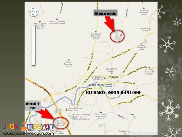 Glenwoods North Sta Maria Bulacan Lots = 5,300/sqm