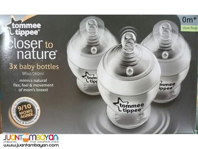 Tommee Tippee Closer to Nature Feeding bottles 9oz cloudy white