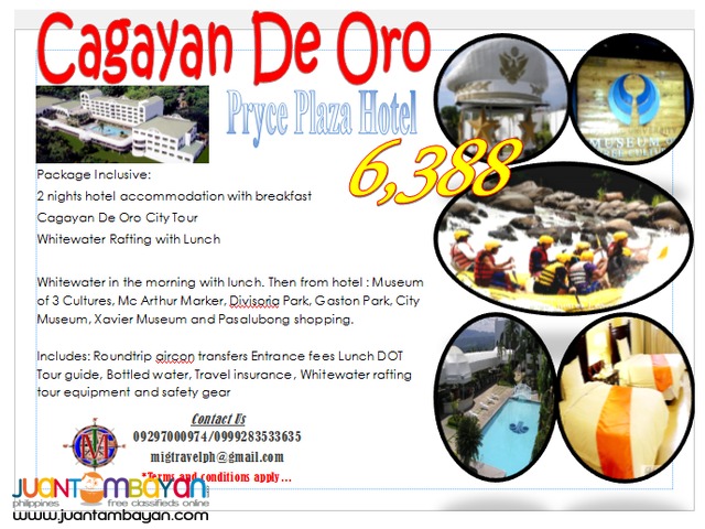 Cagayan DeOro whitewater rafting tour package Cagayan DeOro whitewater rafting tour package