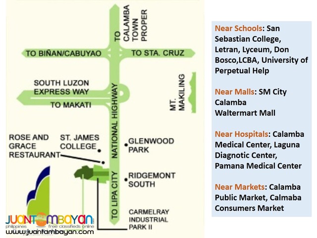 CARMEL RIDGE Calamba Laguna Lots - 6,800 / sqm  - ₱816,000.00