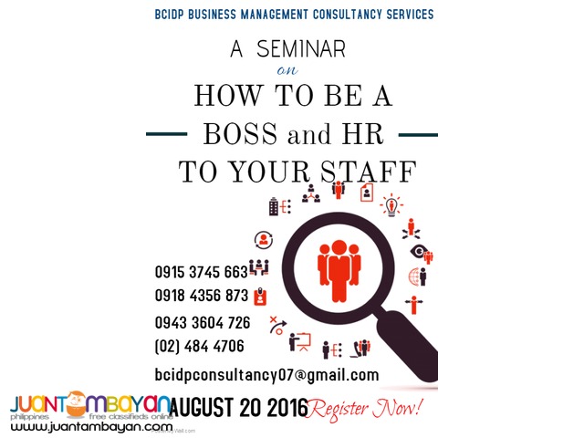 HOW TO BE A BOSS AND HR TO YOUR STAFF HOW TO BE A BOSS AND HR TO YOUR STAFF