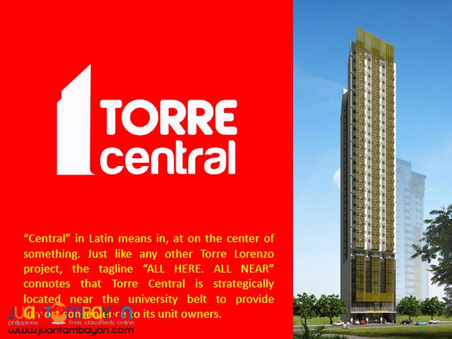 STUDIO TYPE UNIT IN TORRE CENTRAL NEAR UST AND UNIVERSITY BELT