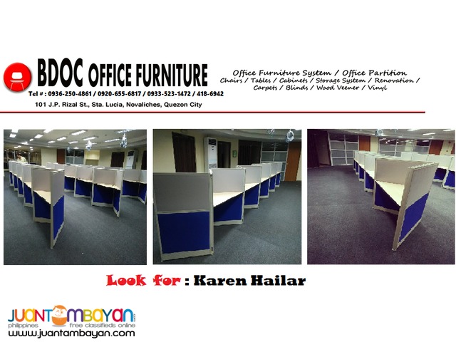 Call Center Type * Cubicles * Workstation > Office Partition 