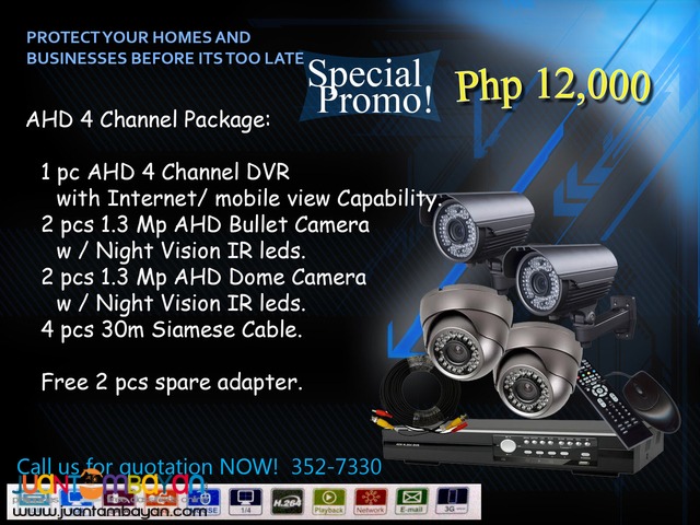 CCTV AHD 4Channel Package