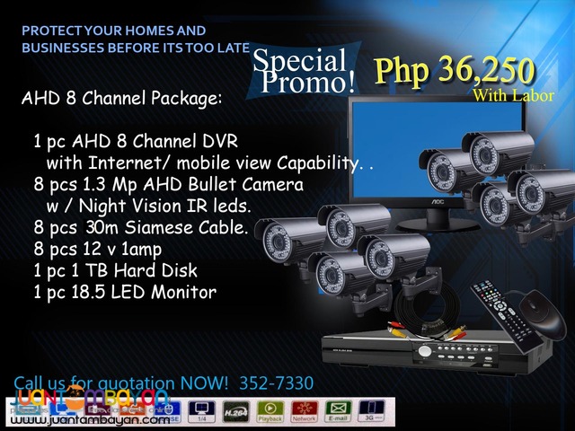 CCTV AHD 8Channel Package CCTV AHD 8Channel Package