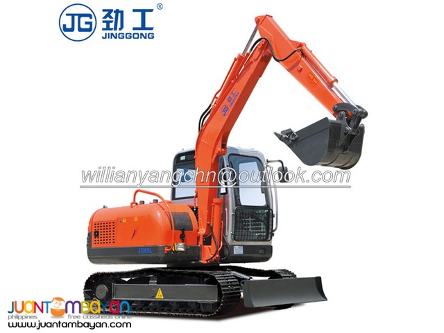 6 tons crawler excavator JG65L with 50kw powerful engine for sale!