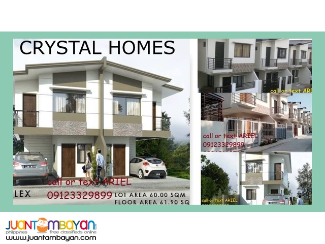 Residential Low DP Townhouses at Crystal Homes Near QC & Marikina