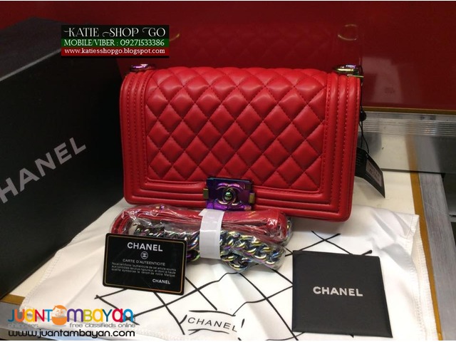 chanel red sling bag