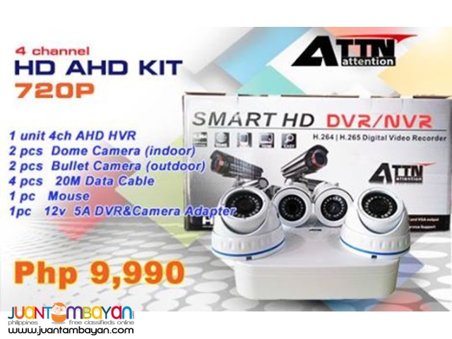 Korea CCTV AHD 4Channel 720P Kit