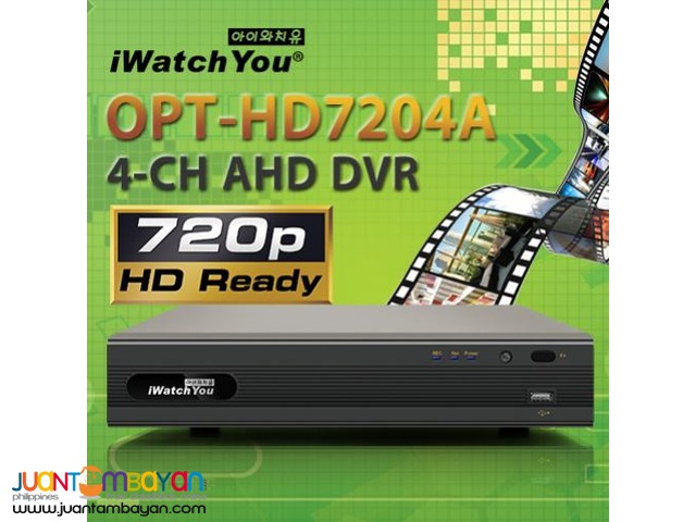 Korea CCTV AHD Video Recorder iWatchYou OPT-HD7204A 4-Channel Korea CCTV AHD Video Recorder iWatchYou OPT-HD7204A 4-Channel