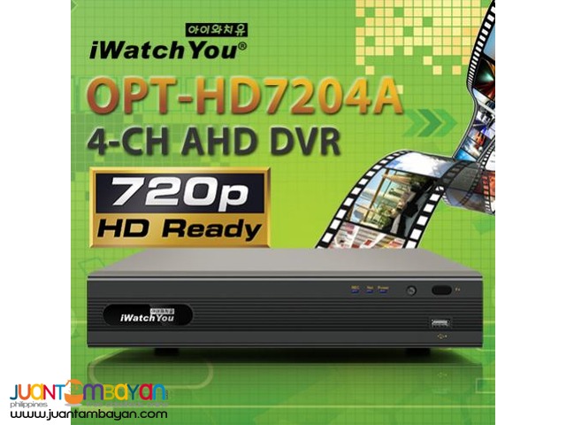 Korea CCTV AHD Video Recorder iWatchYou OPT-HD7204A 4-Channel