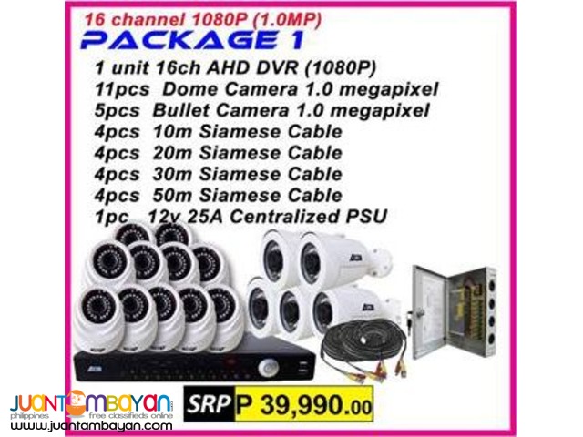 ATTN PAckage  16Channel AHD 720P  