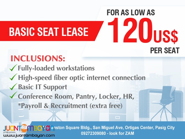 Complete Seat Lease or Seat Leasing Plan Complete Seat Lease or Seat Leasing Plan