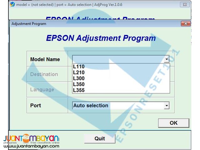 EPSON Adjustment Program (Resetter)