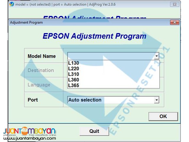 EPSON Adjustment Program (Resetter)