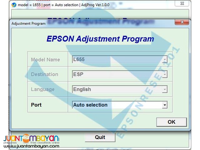 EPSON Adjustment Program (Resetter)