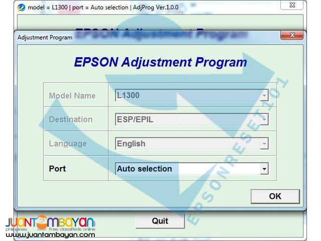EPSON Adjustment Program (Resetter)